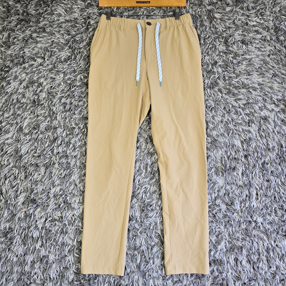 Chubbies Mens Everywear Pant Khaki Tan Stretch Elastic Waist Casual Size Small